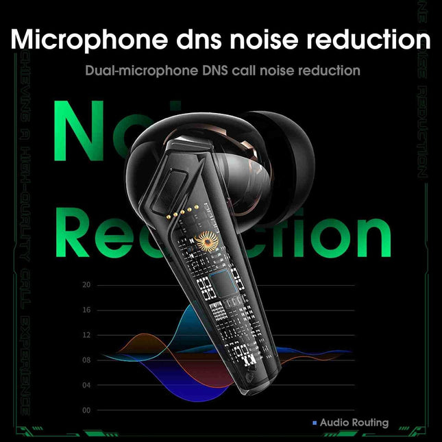 Wireless Bluetooth Earphones With Mic - Black