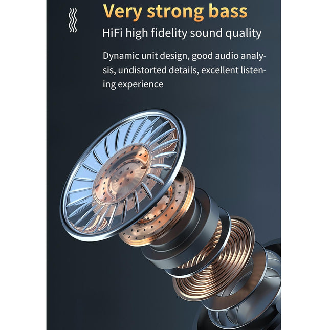 Waterproof Wireless Bluetooth 5.0 Earphones With Charging Box And Led Display