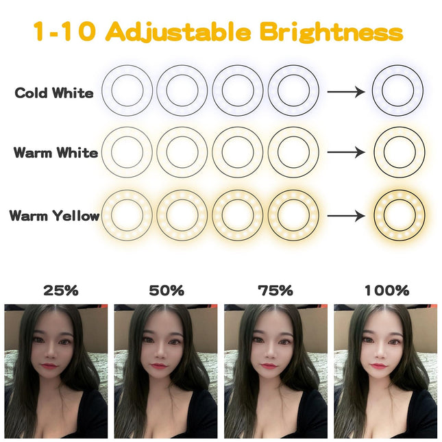 Adjustable 3.5 Live Broadcast Led Fill Light With Phone Clamp