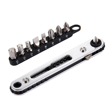 9-In-1 Thin Ratchet Wrench Set - Straight