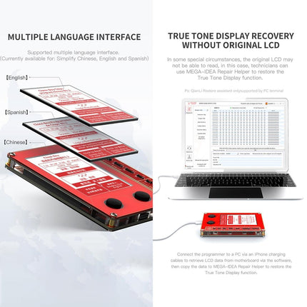 Lcd Screen Chip Programmer For Iphone 7 / 8 / Xr / Xs / Xs Max - True Tone Repair & Data Transfer