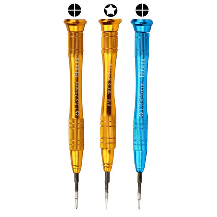 12.5Cm 3-In-1 Precision Metal Screwdriver With Pentagonal Tip
