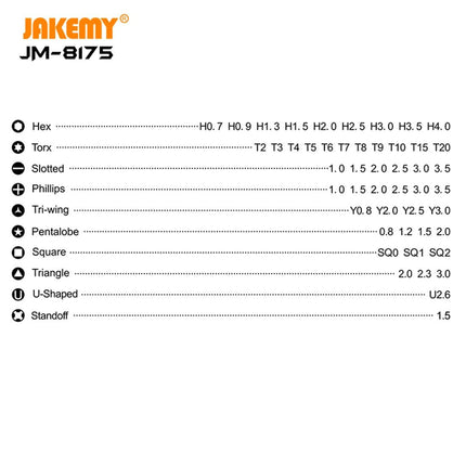 Jakemy 50-In-1 Double-Sided Precision Screwdriver Set