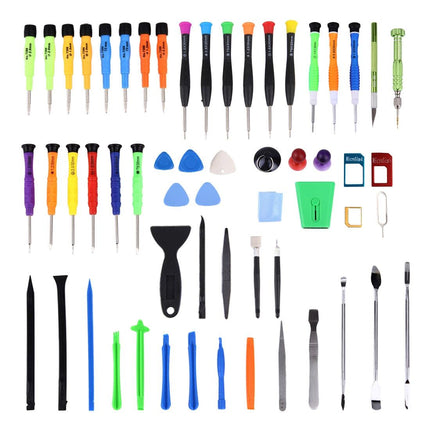 60-Piece Mobile Phone Repair Tool Kit With Sim Card Adapter Set