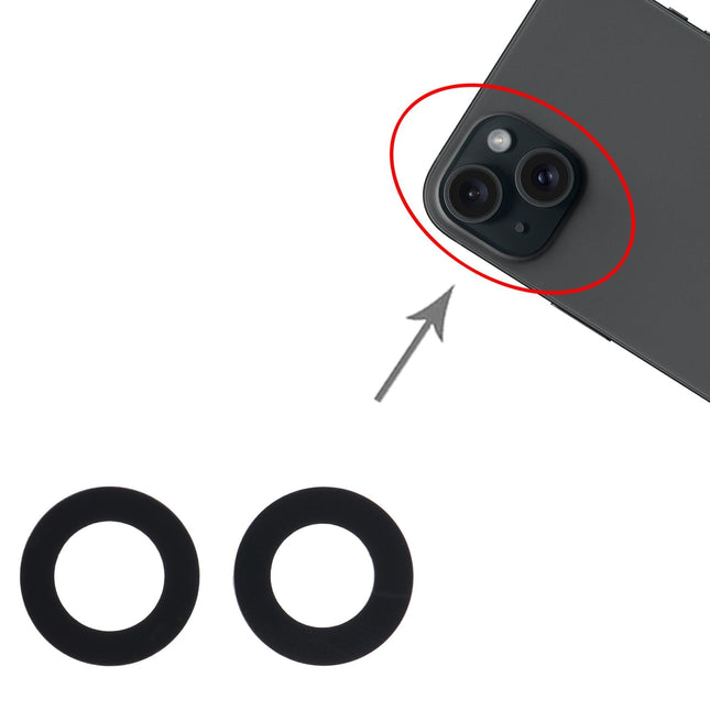 2-In-1 Iphone 15 Plus Back Camera Lens