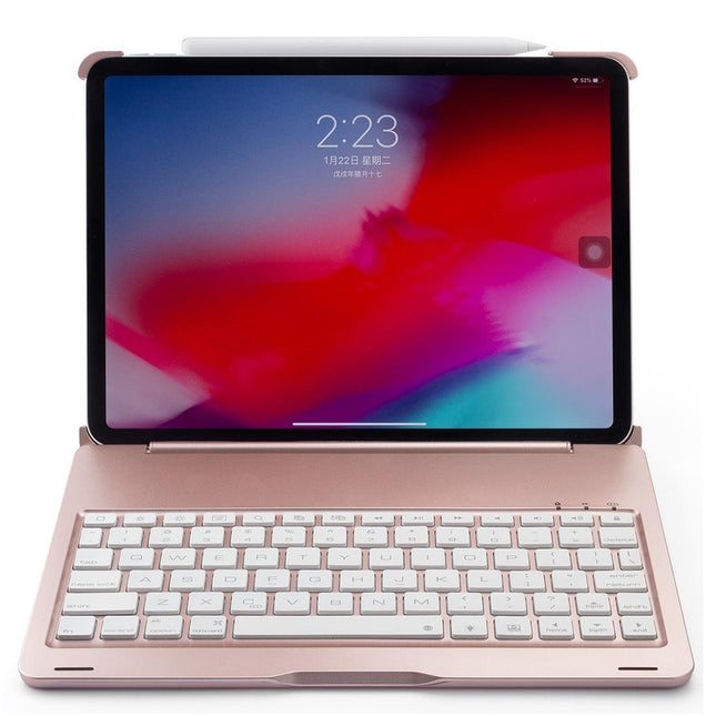 Wireless Bluetooth Keyboard Case For Ipad Pro 11 2018 - Rose Gold Colourful Backlight