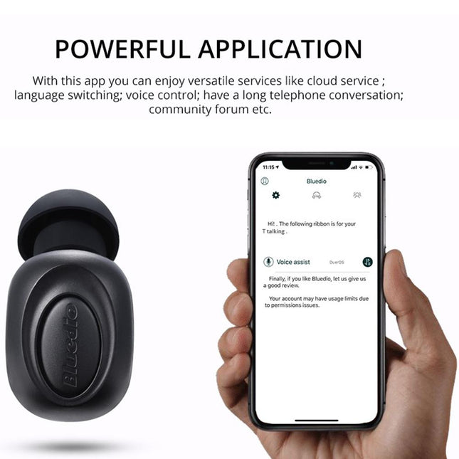 Wireless In-Ear Headset With Usb Cable - Black 5.0