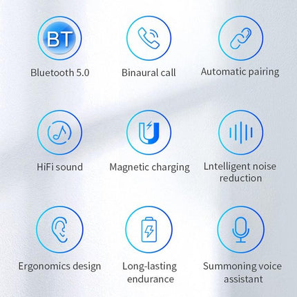 Wireless Sports Bluetooth Earphones - Binaural Stereo Black