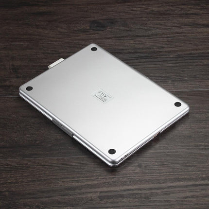 Rotatable Bluetooth Keyboard Leather Case For Ipad 10.2 With Backlit Pen Slot - Silver