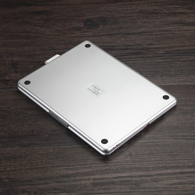 Rotatable Bluetooth Keyboard Leather Case For Ipad 10.2 With Backlit Pen Slot - Silver