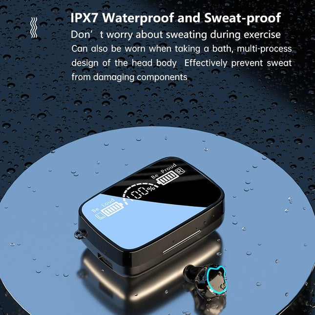 Wireless Bluetooth 5.0 Earphones With Digital Display And Flashlight