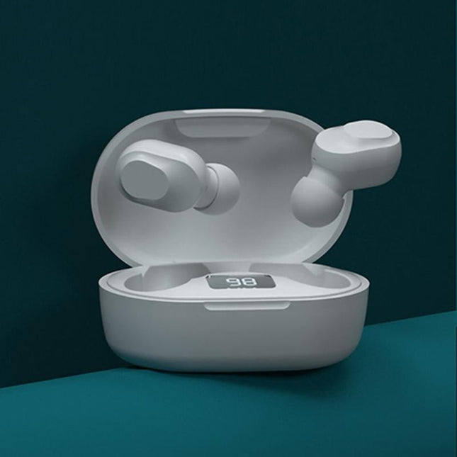 Wireless Bluetooth Earphone With Noise Reduction & Charging Box - Led Display