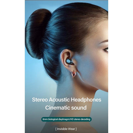 Wireless Bluetooth Earphone With Noise Reduction & Charging Box - Led Display