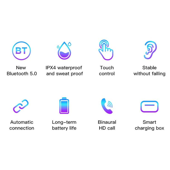 Wireless Tws Headset With Bluetooth 5.0 And Led Display