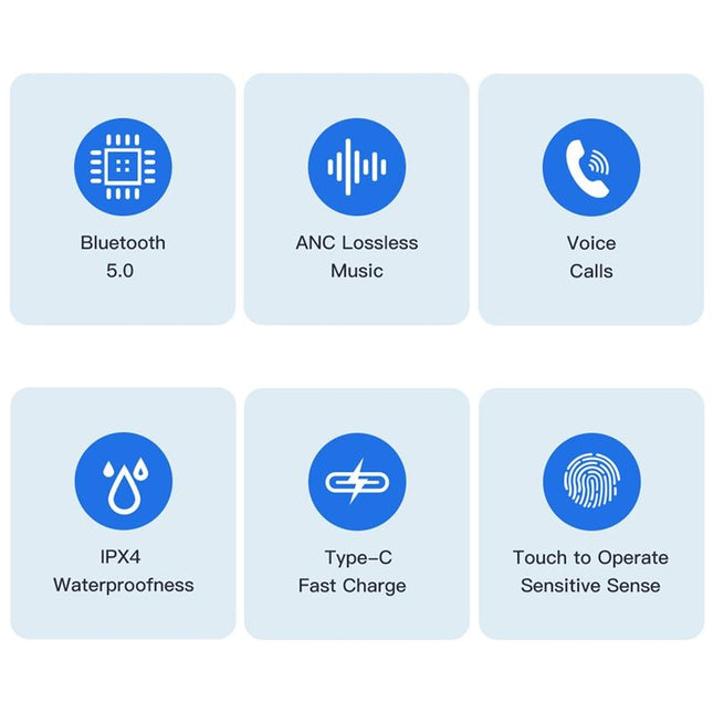 Waterproof Tws Headset With Anc & Charging Case - Ta1 Bluetooth V5.0