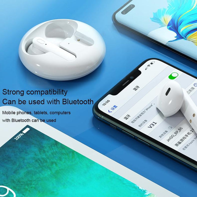 Wireless Stereo Bluetooth Earphones - V31 Sight Series White
