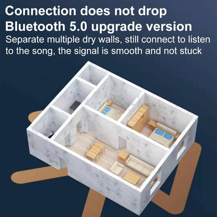 Wireless Bluetooth Earphone With Noise Cancelling & Rotatable Earhook - Charging Box & Digital Display