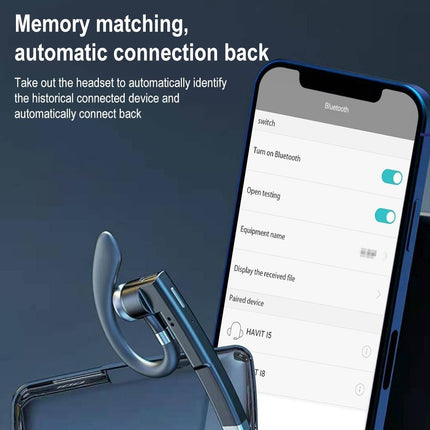 Rotatable Earhook Bluetooth Earphone For Noise Reduction Calls - No Charging Box