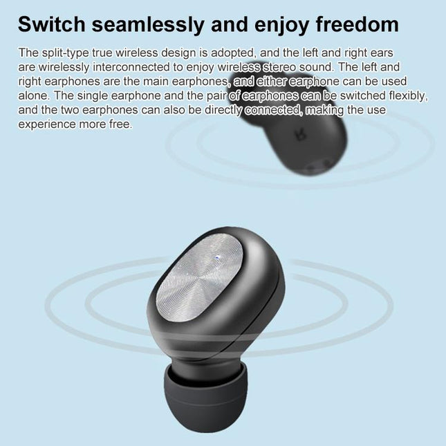 Waterproof Bluetooth 5.0 Tws Earphones With Touch Control - Black