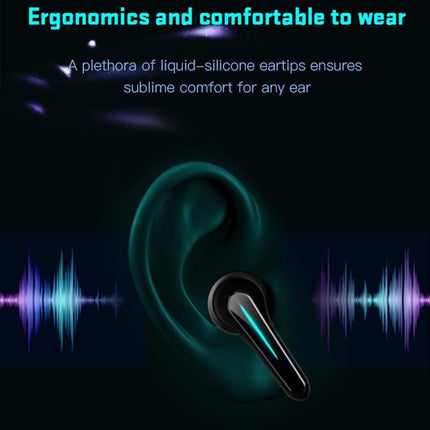 Wireless Gaming Earphones With Low Latency - Black