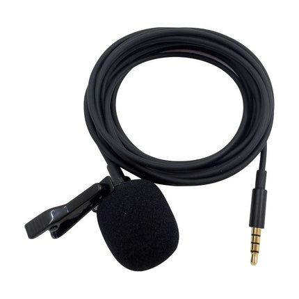 Clip-On Lavalier Microphone For Mobile Phones - 1.2M - Black