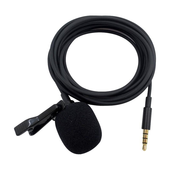 Clip-On Lavalier Microphone For Mobile Phones - 1.2M - Black
