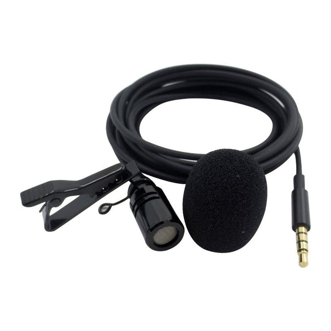 Clip-On Lavalier Microphone For Mobile Phones - 1.2M - Black