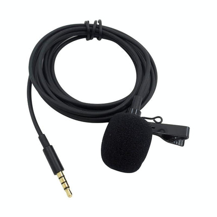Clip-On Lavalier Microphone For Mobile Phones - 2.5M - Black