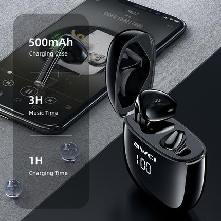 Wireless T28P Bluetooth V5.0 Tws Sports Headset With Led Display And Charging Case