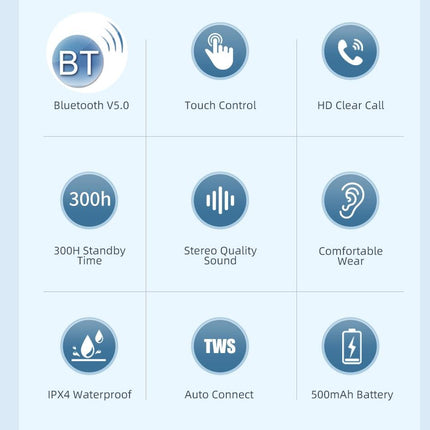 Wireless T28P Bluetooth V5.0 Tws Sports Headset With Led Display And Charging Case