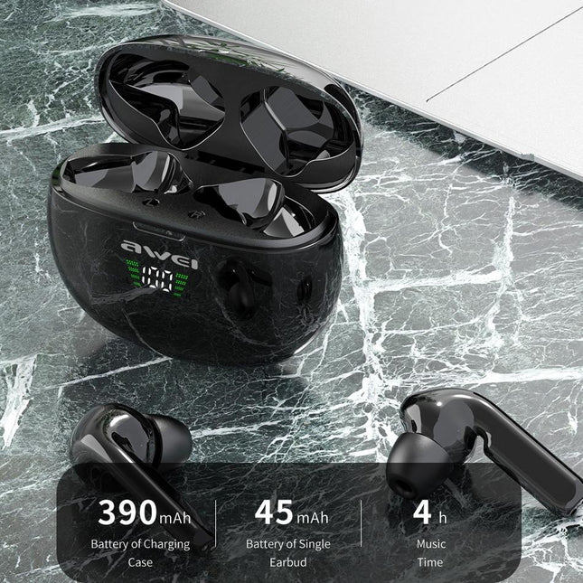 Wireless T15P Sports Headset With Led Display And Charging Case