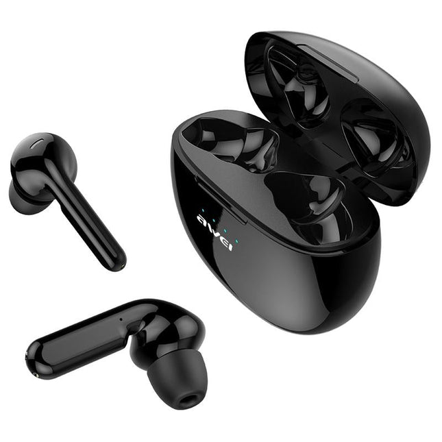 Wireless Sports Headset With Charging Case - T15 Tws Bluetooth V5.0 Black