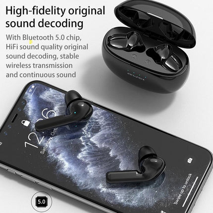 Wireless Sports Headset With Charging Case - T15 Tws Bluetooth V5.0 Black
