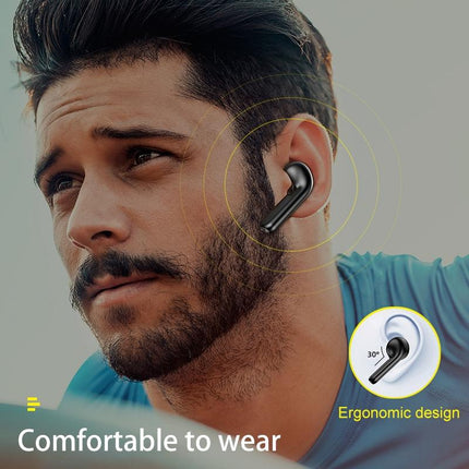 Wireless Sports Headset With Charging Case - T15 Tws Bluetooth V5.0 Black