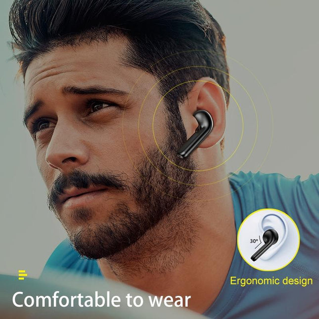 Wireless Sports Headset With Charging Case - T15 Tws Bluetooth V5.0 Black
