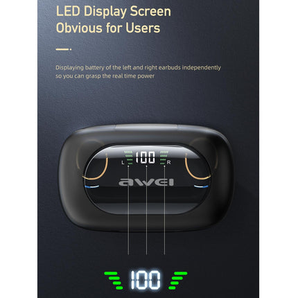 Wireless Active Noise Reduction Earphones - Black