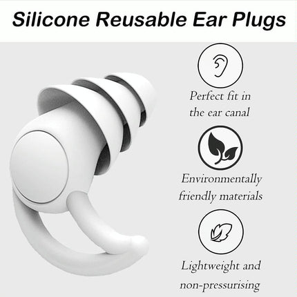 Silicone Earplugs For Sleeping - Shark Fin Design