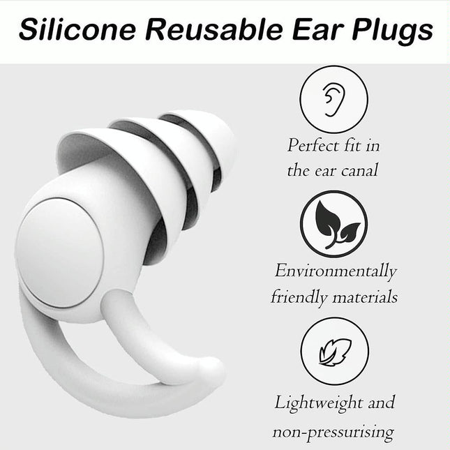 Silicone Earplugs For Sleeping - Shark Fin Design