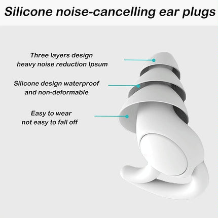 Silicone Earplugs For Sleeping - Shark Fin Design