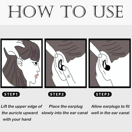 Silicone Earplugs For Sleeping - Shark Fin Design