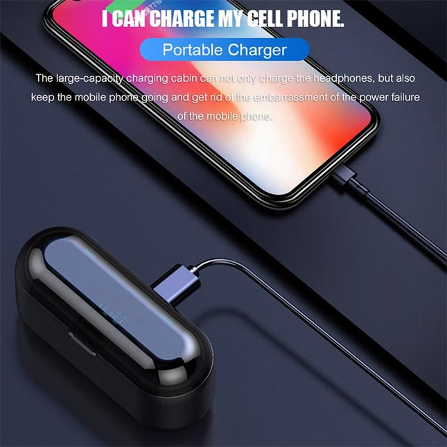 Wireless Bluetooth Headset With Touch Control And Charging Case - V5.0