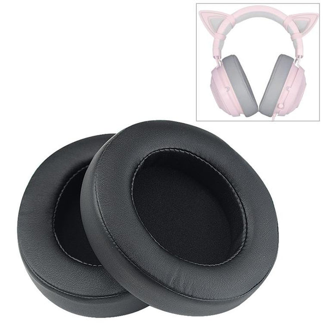 2-Pack Replacement Earpads For Razer Kraken 7.1 V2 Pro Headphones - Black Sponge Cover