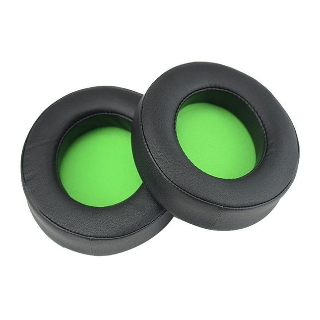2-Pack Replacement Earpads For Razer Kraken 7.1 V2 Pro Headphones - Green Sponge Cushions