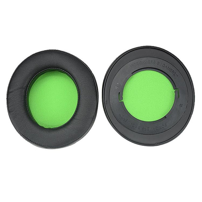 2-Pack Replacement Earpads For Razer Kraken 7.1 V2 Pro Headphones - Green Sponge Cushions