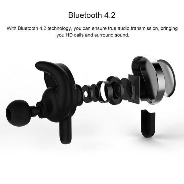 Wireless Bluetooth Earphones With Charging Box - Half Moon Shape Gold
