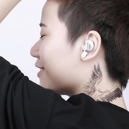 Wireless Bluetooth Earphones With Charging Box - Half Moon Shape Gold