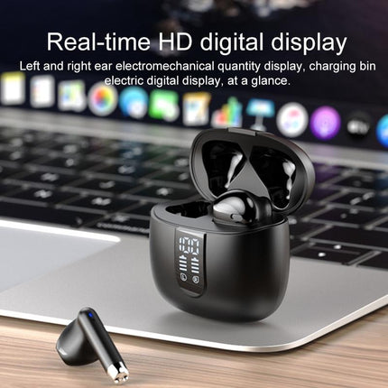Wireless Bluetooth 5.0 Earphones With Led Display - Black
