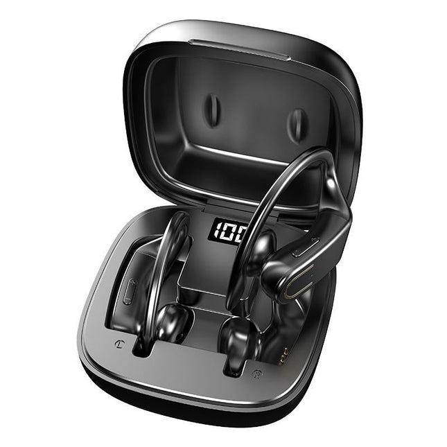 Wireless Bluetooth Earphones With Magnetic Charging Case & Digital Display