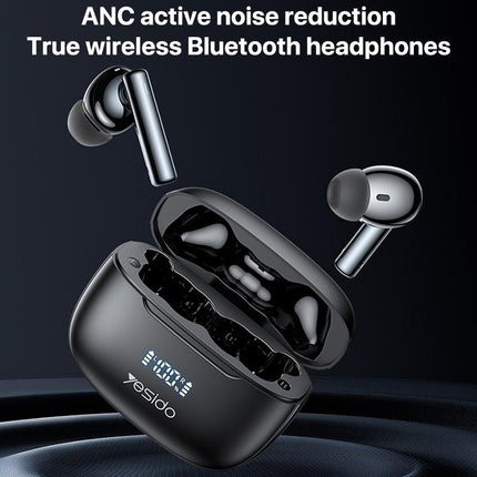 Wireless Bluetooth 5.0 Earphones With Anc And Led Display