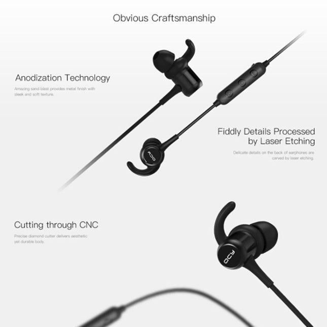 Qcy M1C Wireless Sports Earphones With Bluetooth And Mic